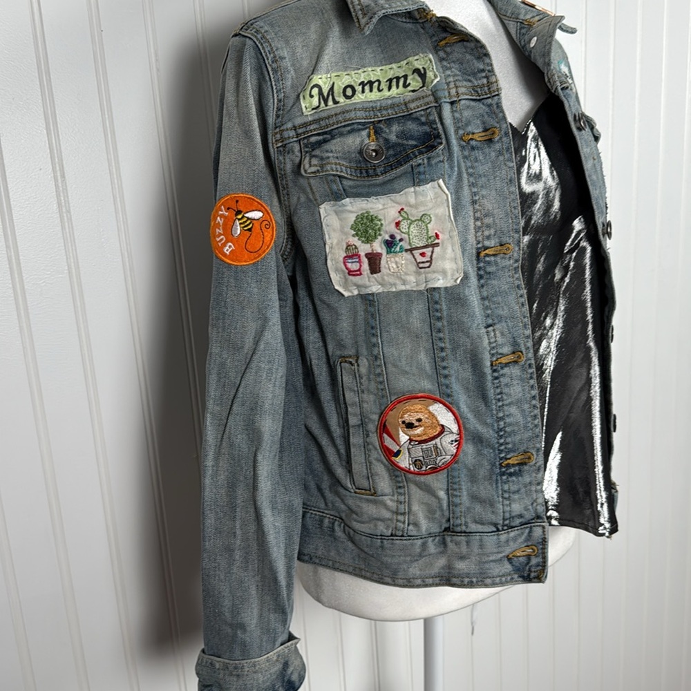 Denim Patch Jacket - image 2